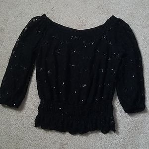 Blu Sage Black lace top *